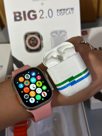 ⌚🚀 COMBO SMARTWATCH I8 ULTRA BIG 20 AUDI – TECNOLOGÍA, ESTILO Y FUNCIONALIDAD EN TU MUÑECA 💼🔥