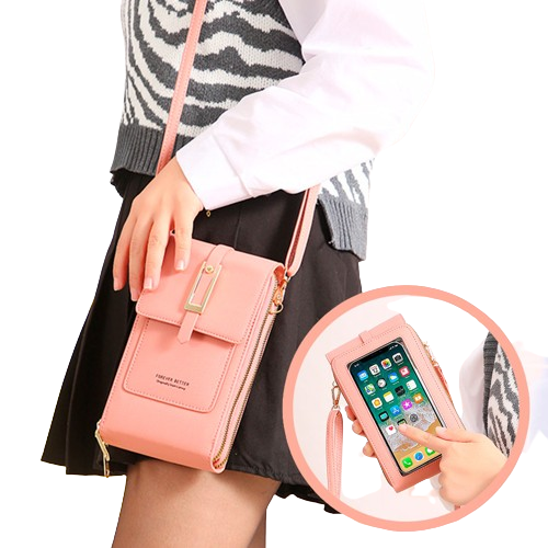📱👛 Bolso Billetera Porta Celular con Visor – ¡Tu celular, dinero y estilo en un solo lugar!